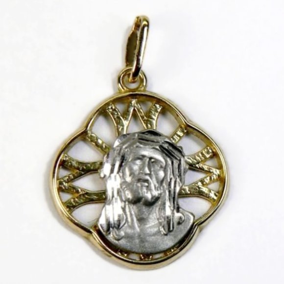10K Gold JESUS TRADITION Pendant Two tone Religious - Picture 2 of 6